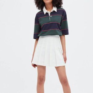 UNIQLO Pleated White Tennis Skirt